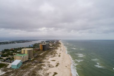 Pensacola, Florida 'daki Perdido Key plajının havadan görüntüsü 