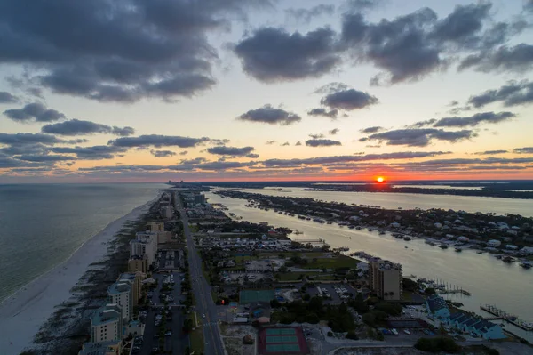 Perdido Key Beach Florida Ono Island Alabama Atardecer — Foto de Stock