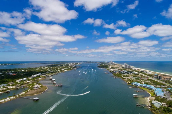 Luchtfoto Van Ono Island Orange Beach Alabama Perdido Key Strand — Stockfoto