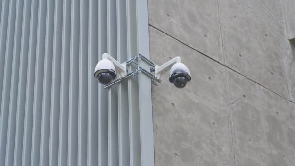 Background technology security cameras monitoring people controll private lives, digital systems, spy. Big brother scanning — Stock Video