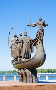 Kiev efsanevi kurucuları anıt. Anıt gösteriyor