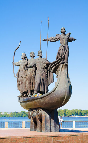 Memorial to the Legendary Founders of Kyiv. The memorial depicts