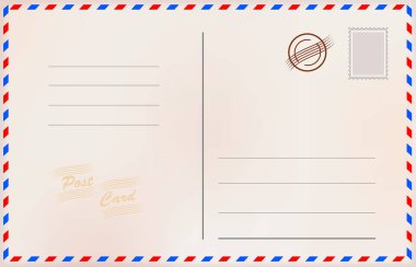 Vintage kartpostal. Vektör tasarım kartı.