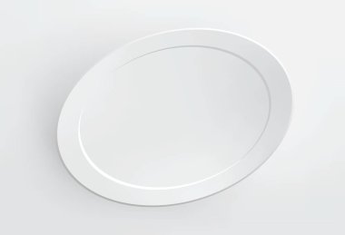 Beyaz duvarda boş çerçeve. Vektör.