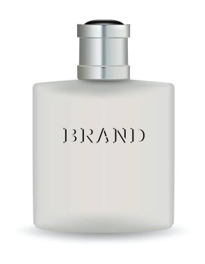 Kozmetik cam şişe. Vektör çizim.