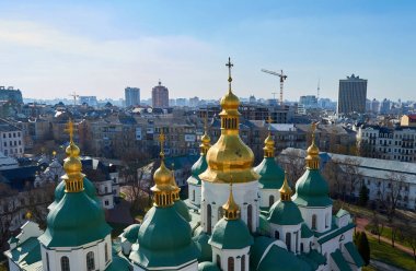 St. Sofya Katedrali için görüntüleyin. Kyiv, Ukrayna