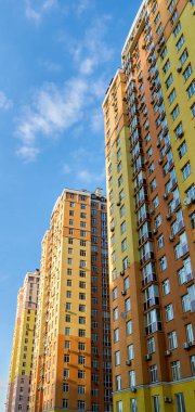 Mimari cityscape görünümüyle modern bina gökdelenler