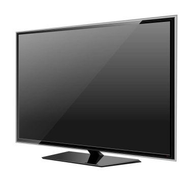TV düz ekran lcd, plazma gerçekçi vektör çizimi