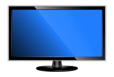 TV düz ekran lcd, plazma gerçekçi vektör çizimi