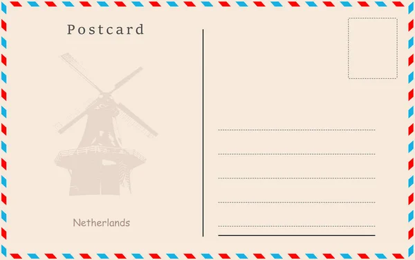 Cartão postal vintage. Projeto vetorial. Países do mundo . —  Vetores de Stock