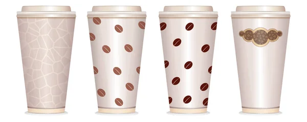 纸咖啡的杯具。矢量 Eps10 图 — 图库矢量图片