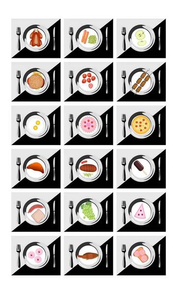 Restaurant pictogrammenset geschikt voor info graphics, websites en pri — Stockvector