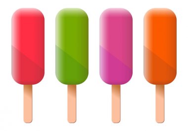 Vektör resim koleksiyonu dondurma