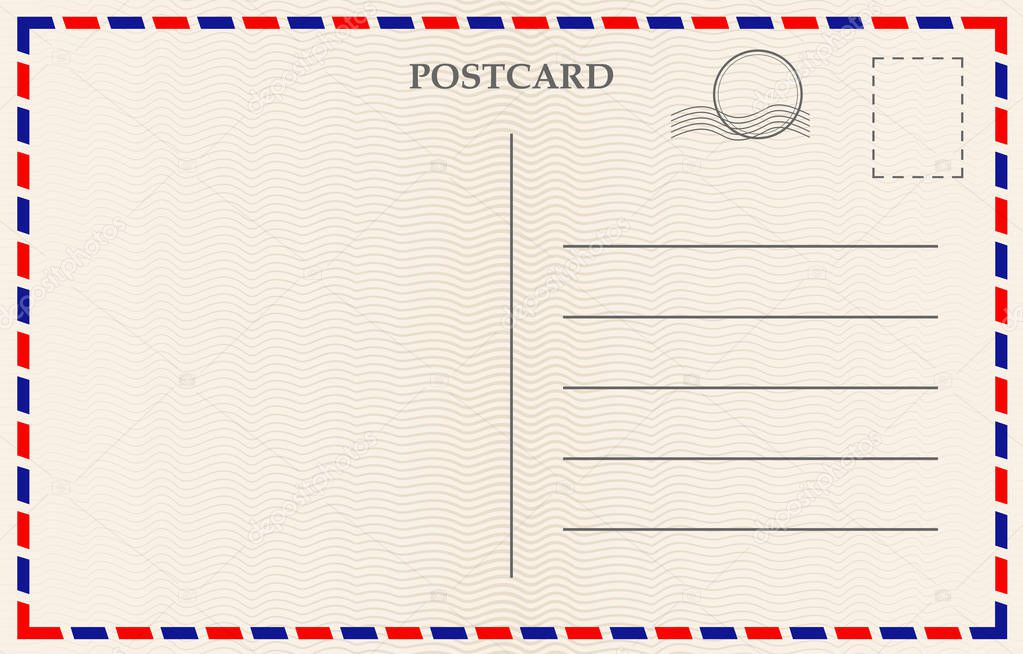 Vector postcard with paper texture