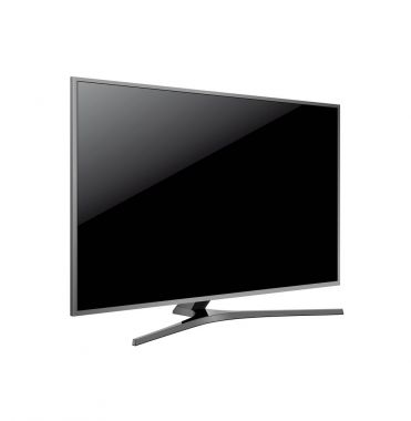 Siyah Led tv televizyon ekran beyaz arka plan üzerinde boş