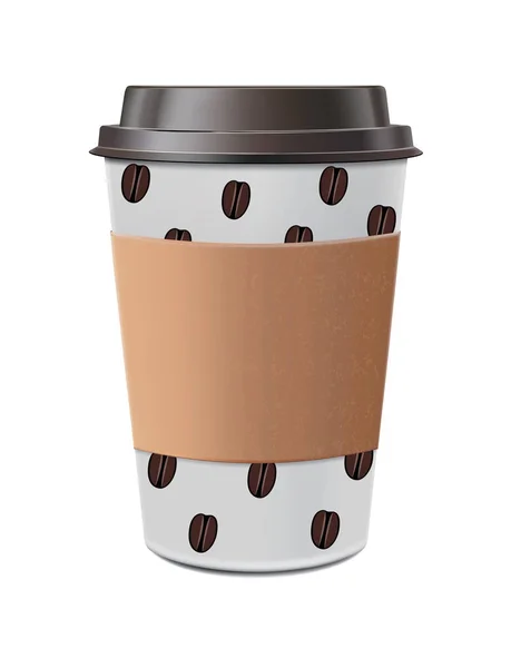 Kaffeetasse isoliert auf weißem Hintergrund — Stockvektor