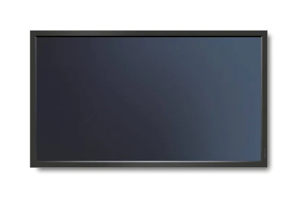 Реальний телевізійний екран. Сучасний стильний РК-панель, світлодіодний тип. Великий c — стоковий вектор