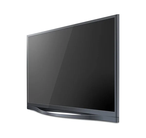 Écran de télévision réaliste. Panneau lcd élégant moderne, type led. Grand c — Image vectorielle