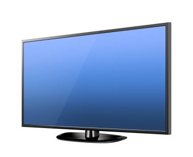 Gerçekçi Tv ekranı. Modern şık lcd panel, led türü.