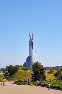Kiev, Ukrayna - 29 Ağustos 2016 anıtsal heykel anne 