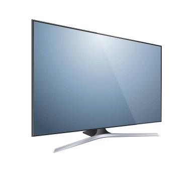 TV düz ekran lcd, plazma gerçekçi vektör çizimi