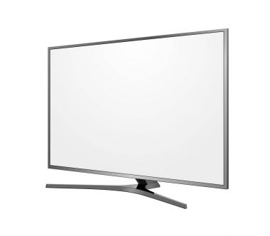 TV ekran beyaz arka plan üzerinde boş