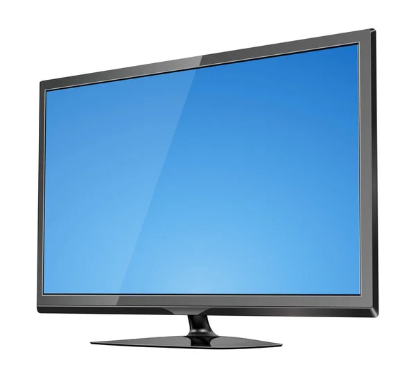 Televizní obrazovka plochá lcd led vektorové ilustrace — Stockový vektor
