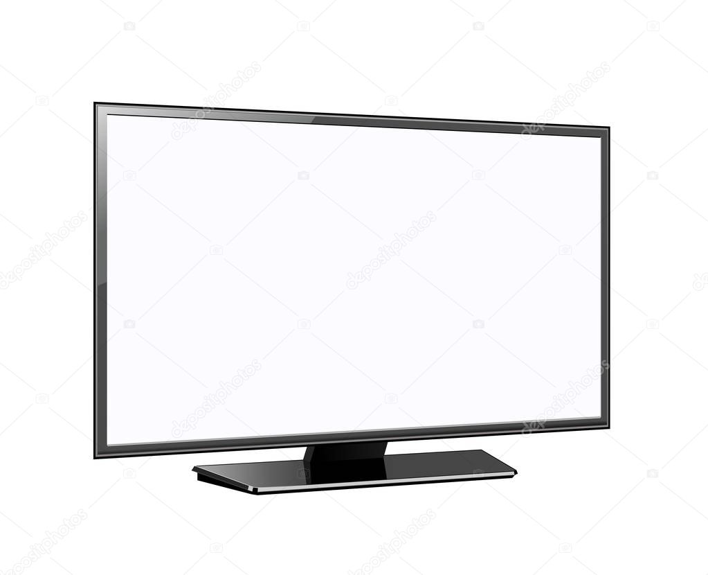 TV screen flat lcd led vector illustration