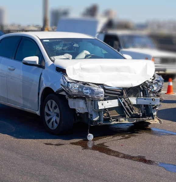 Accidente de coche delantero — Foto de Stock