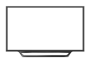 TV ekran düz led lcd vektör çizim