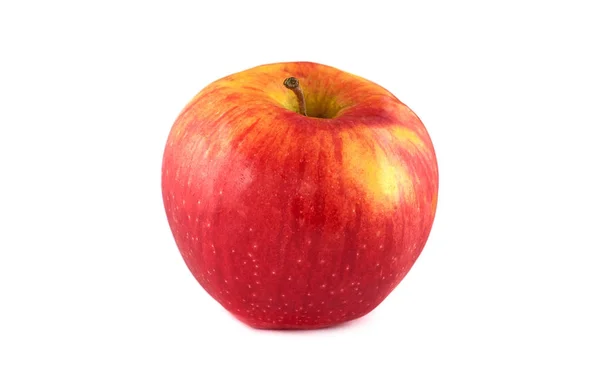 Rött äpple på vit bakgrund — Stockfoto
