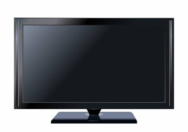 TV düz ekran lcd plazma gerçekçi vektör çizim