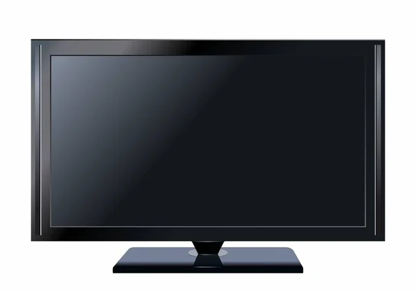 Telewizor z płaskim ekranem lcd plazma ilustracji wektorowych realistyczne — Wektor stockowy