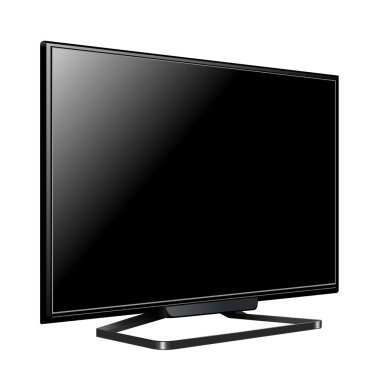 LCD tv ekran, gerçekçi vektör çizim