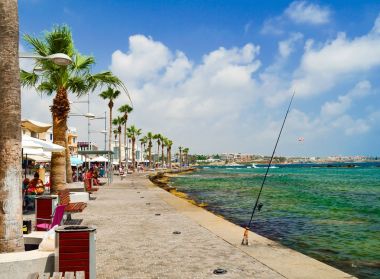 Paphos Harbour - Kıbrıs, set of görünümü