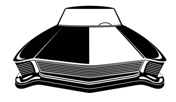 Ilustración del vector del coche del músculo retro. Cartel vintage de reto car — Archivo Imágenes Vectoriales