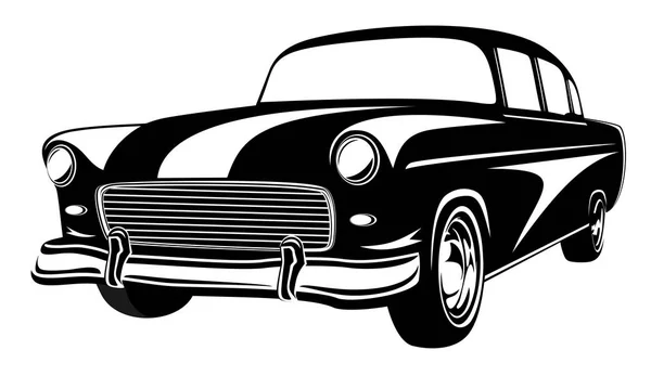 Ilustração do vetor do carro do músculo retro. Carro antigo. Velho móvel é — Vetor de Stock