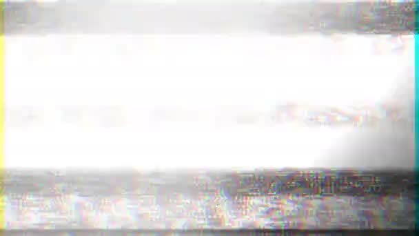 Глюк Vfx Статический Телевизионный Шум Визуальные Видео Эффекты Полосы Фона — стоковое видео