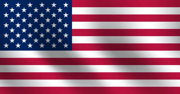 Birleşik Devletler bayrağı sallıyor. Vektör illüstrasyonu — Stok Vektör