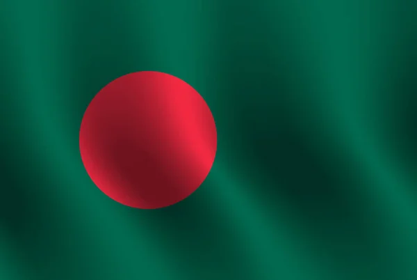 Machać flaga Bangladeszu. Ilustracja wektorowa — Wektor stockowy