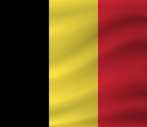 Waving flag of Belgium. Vector illustration — Stock Vector