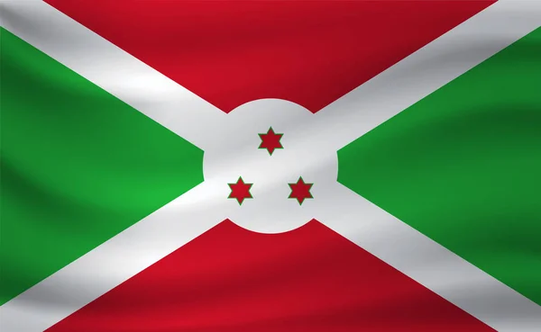Розмахуючи прапором Бурунді. Векторні ілюстрації — стоковий вектор