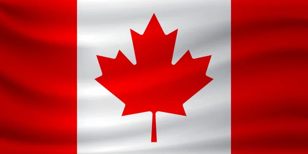 Acenando bandeira do Canadá. Ilustração vetorial —  Vetores de Stock