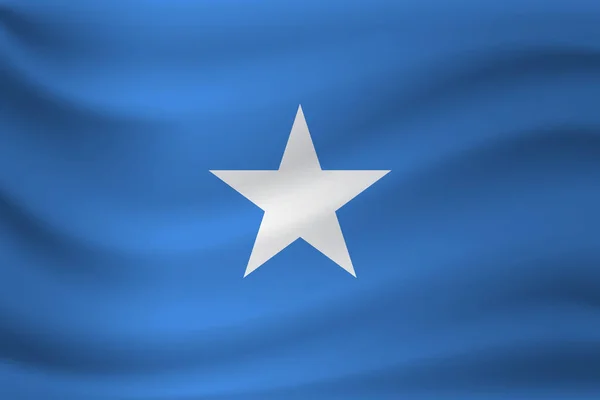 Размахивая Флагом Сомали Векторная Иллюстрация — стоковый вектор