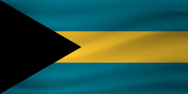 Bahamalar Bayrağı Sallayarak Vektör Çizim — Stok Vektör
