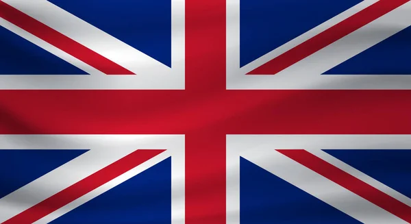 Flagge Des Vereinten Königreichs Schwenkend Vektorillustration — Stockvektor