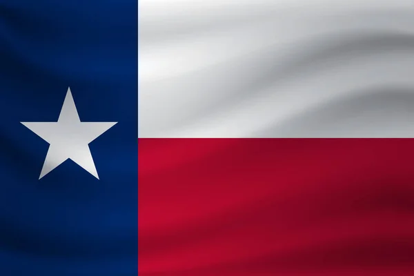 Ondeando Bandera Texas Ilustración Vectorial — Vector de stock