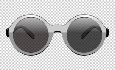 Bir arkaplanda güneş gözlüğü vektörü gerçekçi illüstrasyon