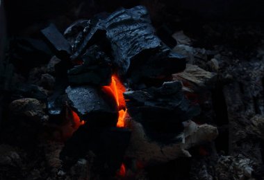 arka plan kömürlerin yanma