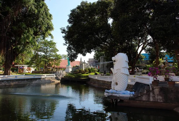 Fontána Mer Lev v Singapuru v Mini Siam park — Stock fotografie
